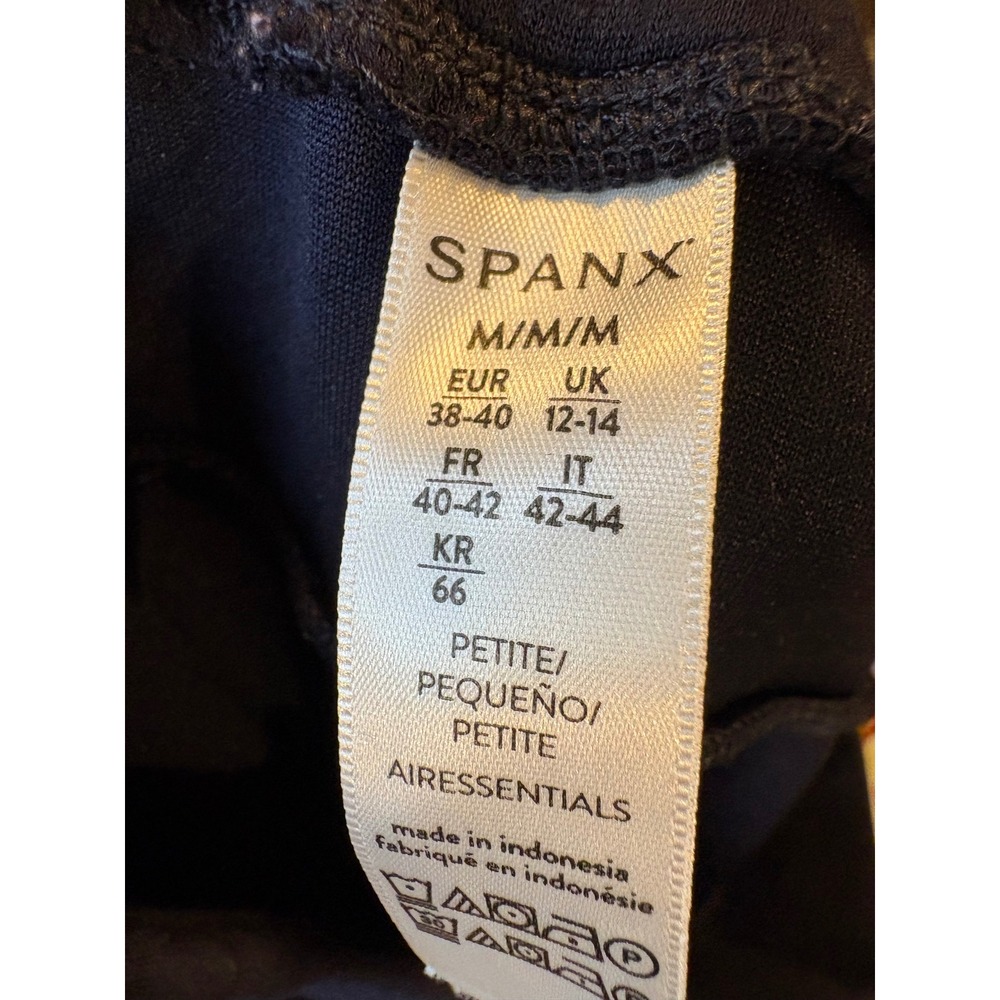 Spanx AirEssentials Wide Leg Crop Pants Navy Blue Petite Medium Loungewear - Picture 3 of 4